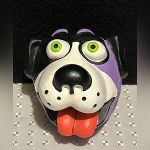 Vintage Fat Cat Rubber Dog Toy Ball